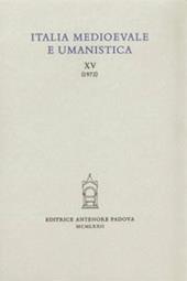 Italia medioevale e umanistica. Vol. 15