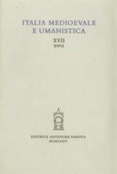 Italia medioevale e umanistica. Vol. 17