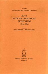 Acta nationis Germanicae artistarum (1637-1662)