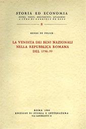 La vendita dei beni nazionali nella Repubblica Romana del 1798-1799