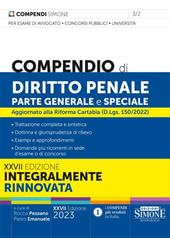 Compendio di Diritto Penale parte Generale e Speciale. Aggiornato alla Riforma Cartabia (D.Lgs. 150/2022)