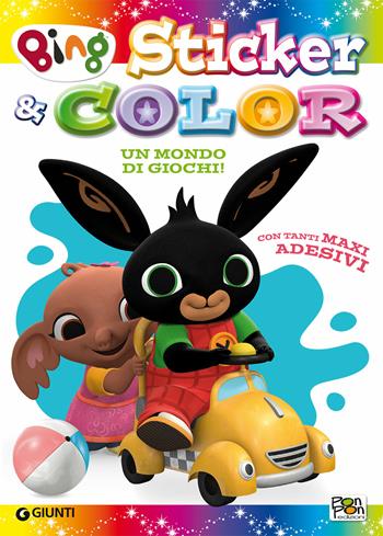 Mondo di giochi. Sticker & color. Bing. Con adesivi. Ediz. a colori - Cristina Panzeri - Libro Pon Pon Edizioni 2020 | Libraccio.it