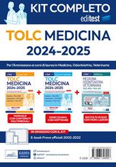 KIT Completo - TOLC Medicina, Odontoiatria, Veterinaria ( K1) manuale + esercizi commentati + raccolta di quiz