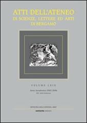 Atti dell'Ateneo di scienze, lettere ed arti di Bergamo. Vol. 69
