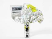 Crumpled city map. Zurich