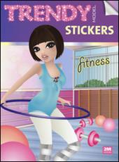 Trendy model stickers. Fitness. Con adesivi