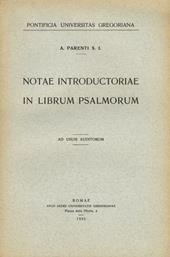 Notae introductoriae in librum psalmorum