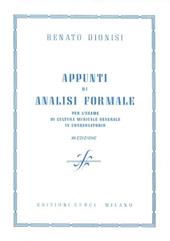 APPUNTI DI ANALISI FORMALE