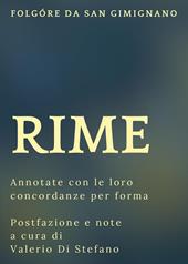 Rime (Annotate con le loro concordanze)